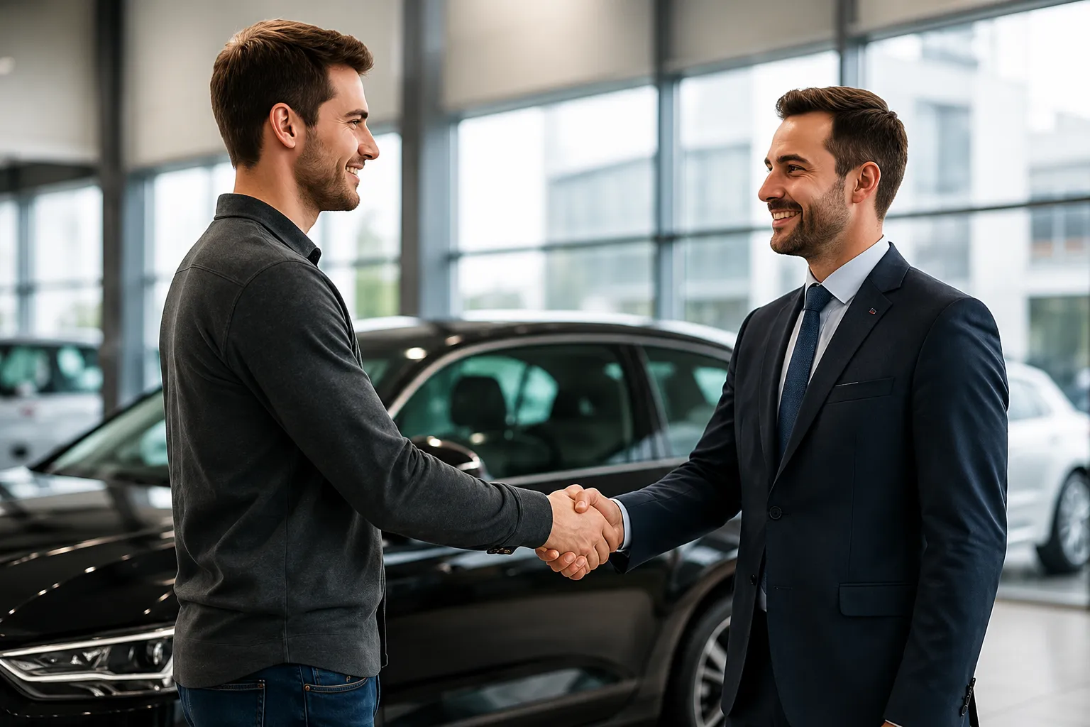 Picking up a new car